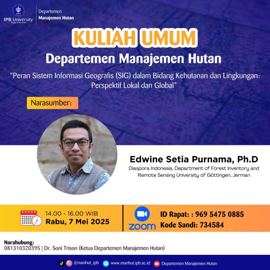 Departemen Manajemen Hutan IPB Selenggarakan Kuliah Umum tentang GIS dalam Kehutanan dan Lingkungan